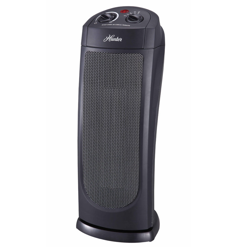 Hunter Home Comfort 1,500 Watt Electric Fan Tower Heater With Manual